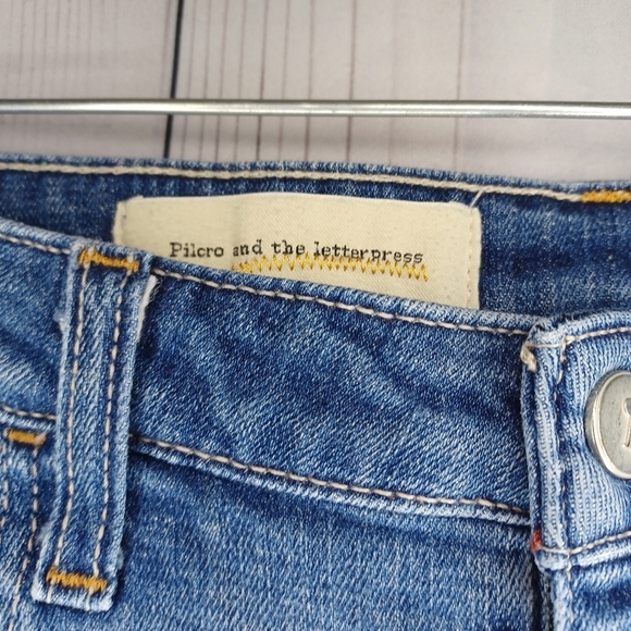 Pilcro And The Letterpress By Anthropologie Blue Denim Shorts - Picture 3 of 13